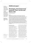 Additional paper Ontologies of developmental anatomy: Their
