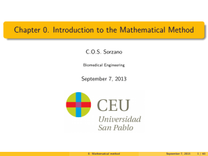 Chapter 0. Introduction to the Mathematical Method