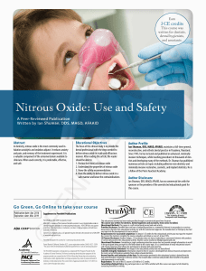 Nitrous Oxide: Use and Safety