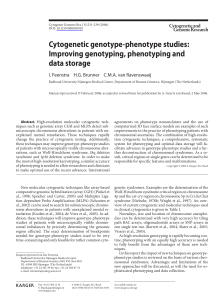Cytogenetic genotype-phenotype studies: Improving genotyping