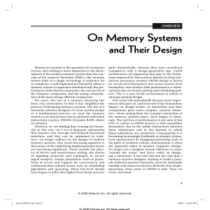 On Memory Systems and Their Design
