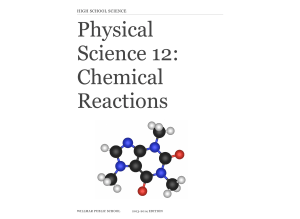 chemical reaction - Willmar Public Schools
