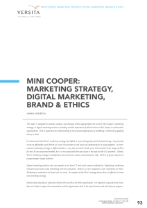 mini cooper: marketing strategy, digital marketing
