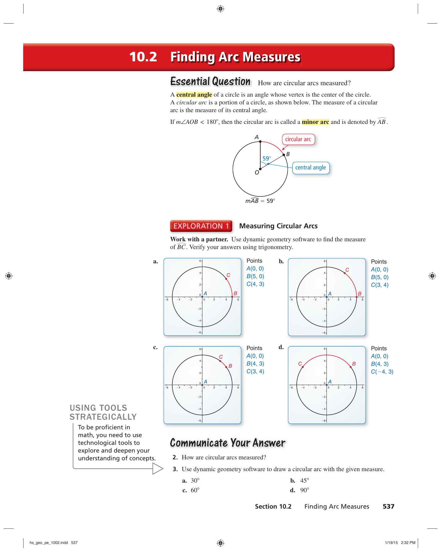7 6 Arcs And Arc Length No Key