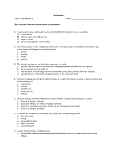 Meteorology Chapter 3 Worksheet 2 Name: Circle the letter that