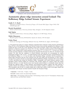 Asymmetric plume-ridge interaction around Iceland: The Kolbeinsey