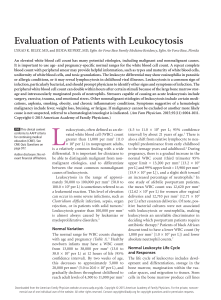 Evaluation of Patients with Leukocytosis