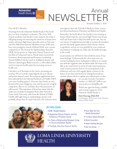 Annual NEWSLETTER - Loma Linda University School of Public