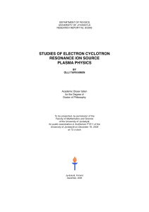 studies of electron cyclotron resonance ion source plasma physics