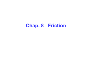 Chap. 8 Friction
