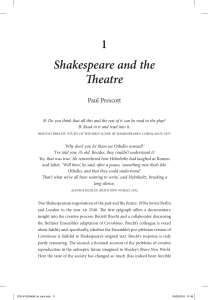 Chapter 1: Shakespeare and the Theatre