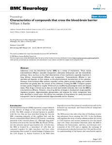 Characteristics of compounds that cross the blood