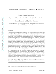 Normal and Anomalous Diffusion: A Tutorial