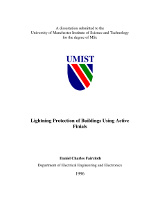 Lightning Protection of Buildings Using Active Finials