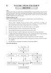 E1 ELECTRIC FIELDS AND CHARGE