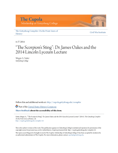The Scorpion`s Sting - The Cupola: Scholarship at Gettysburg College