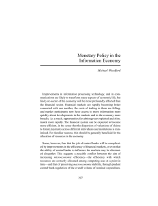 Monetary Policy in the Information Economy