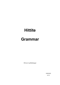 Hittite Grammar