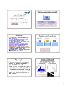 L-14 Fluids - 3 - University of Iowa Physics