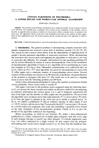 CONVEX PARTITIONS OF POLYHEDRA