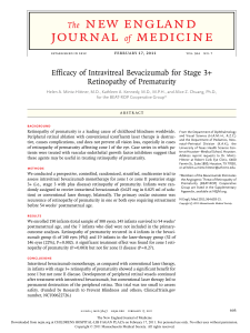 Efficacy of Intravitreal Bevacizumab for Stage 3+