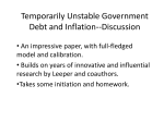 Temporarily Unstable Government Debt and Inflation