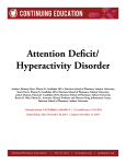 Attention Deficit/ Hyperactivity Disorder
