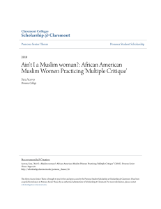 Ain`t I a Muslim woman?: African American Muslim Women