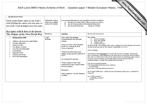 AS/A Level (9697) History Scheme of Work