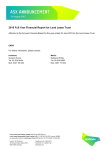 2015 Full Year Financial Report for Lend Lease Trust