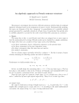 An algebraic approach to French sentence structure