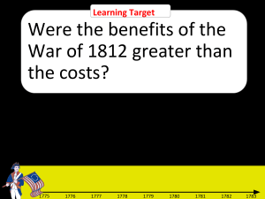 War of 1812 PowerPoint File - Public Schools of Petoskey