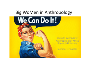 Big WoMen in Anthropology - E