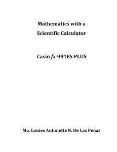 Mathematics with a Scientific Calculator Casio fx