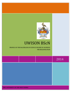 UWISON BScN - UWI St. Augustine - The University of the West Indies