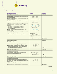 Chapter Summary and Summary Exercises