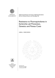 Resistance to Fluoroquinolones in Escherichia coli