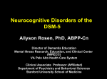Neurocognitive Disorders of the DSM-5