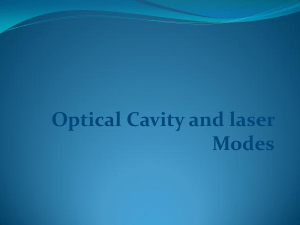 Optical Cavity and laser Modes
