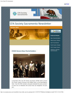 News from CFA Sacramento