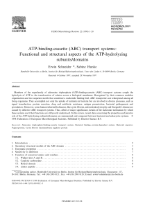 ATP-binding-cassette (ABC) transport systems: Functional and