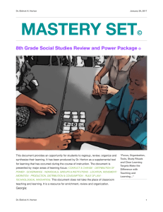 8th Grade Mastery Set - 6th Grade Social Studies