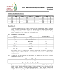 2007 National Qualifying Exam – Chemistry