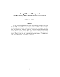 Abrupt Climate Change and Multistability of the Thermohaline