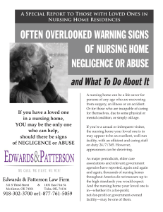 often overlooked warning signs of nursing home negligence or abuse