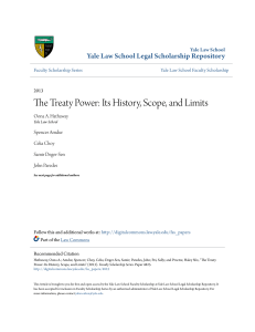 The Treaty Power: Its History, Scope, and Limits