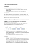 Gene expression and regulation