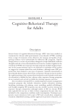 Cognitive- Behavioral Therapy for Adults