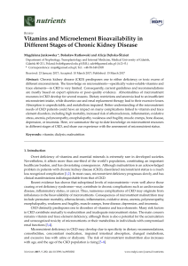 Vitamins and Microelement Bioavailability in Different Stages of