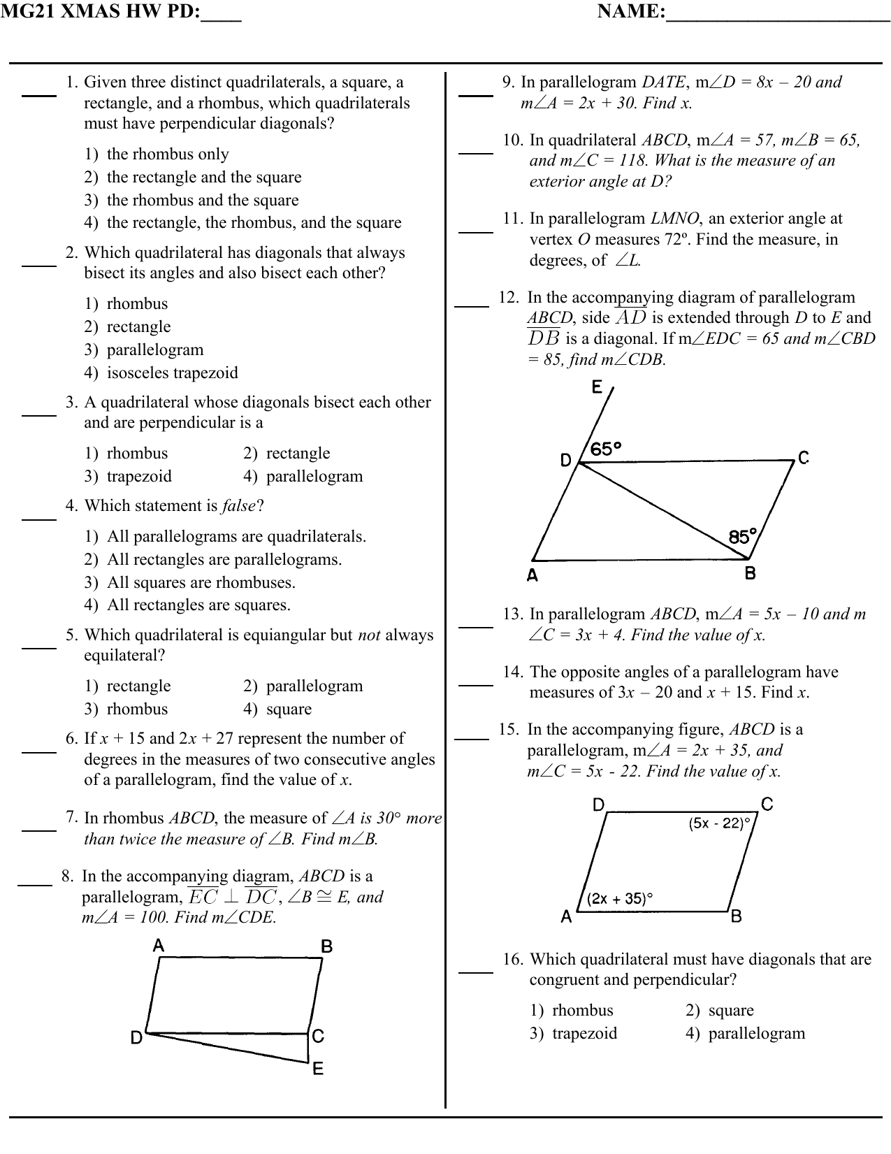 Xmas Hw 1 Due 1 3 12